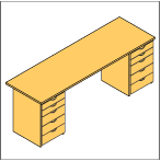 自作デザインできる組み立て家具「イキクッカ」で作った本棚付きデスク例6