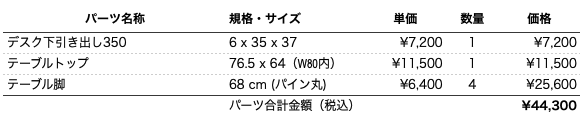 学習机plan2パーツリスト