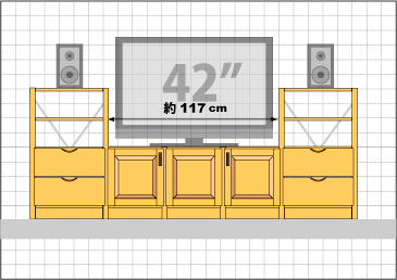 TVボードプラン4030-88ー応用例2